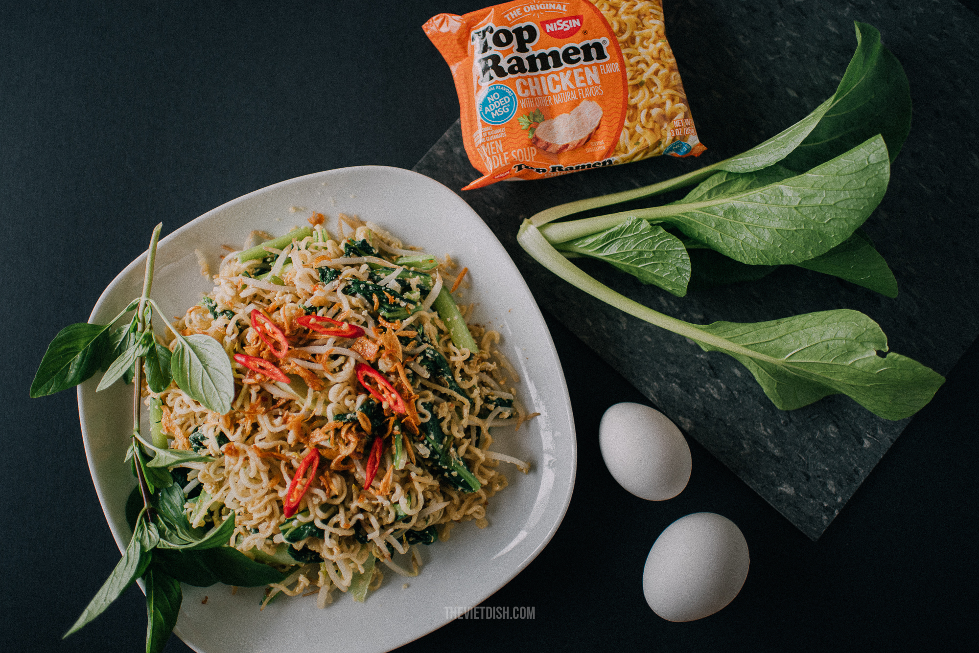 vietnamese eggs stir fry ramen noodles recipe